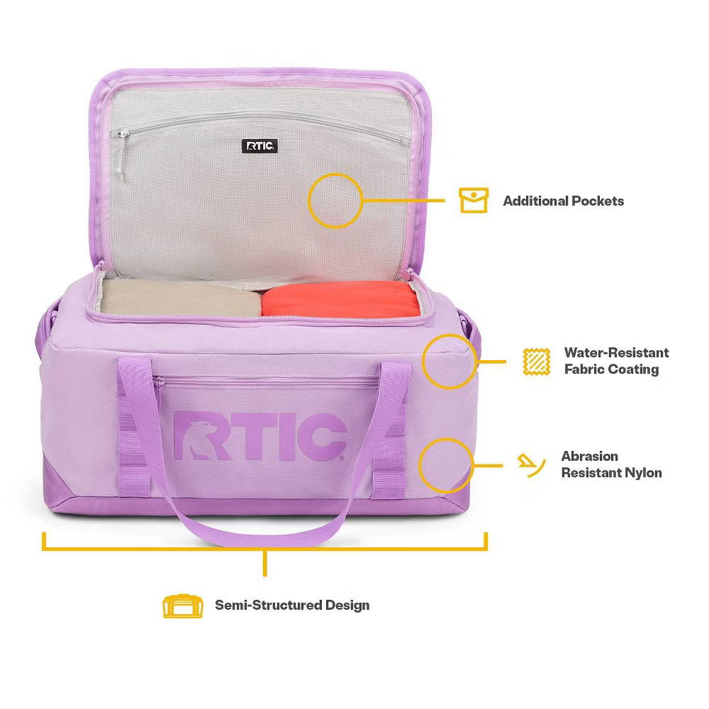 RTIC Outdoors Medium Carry On Structured Collapsible Duffel Bag - Lavender