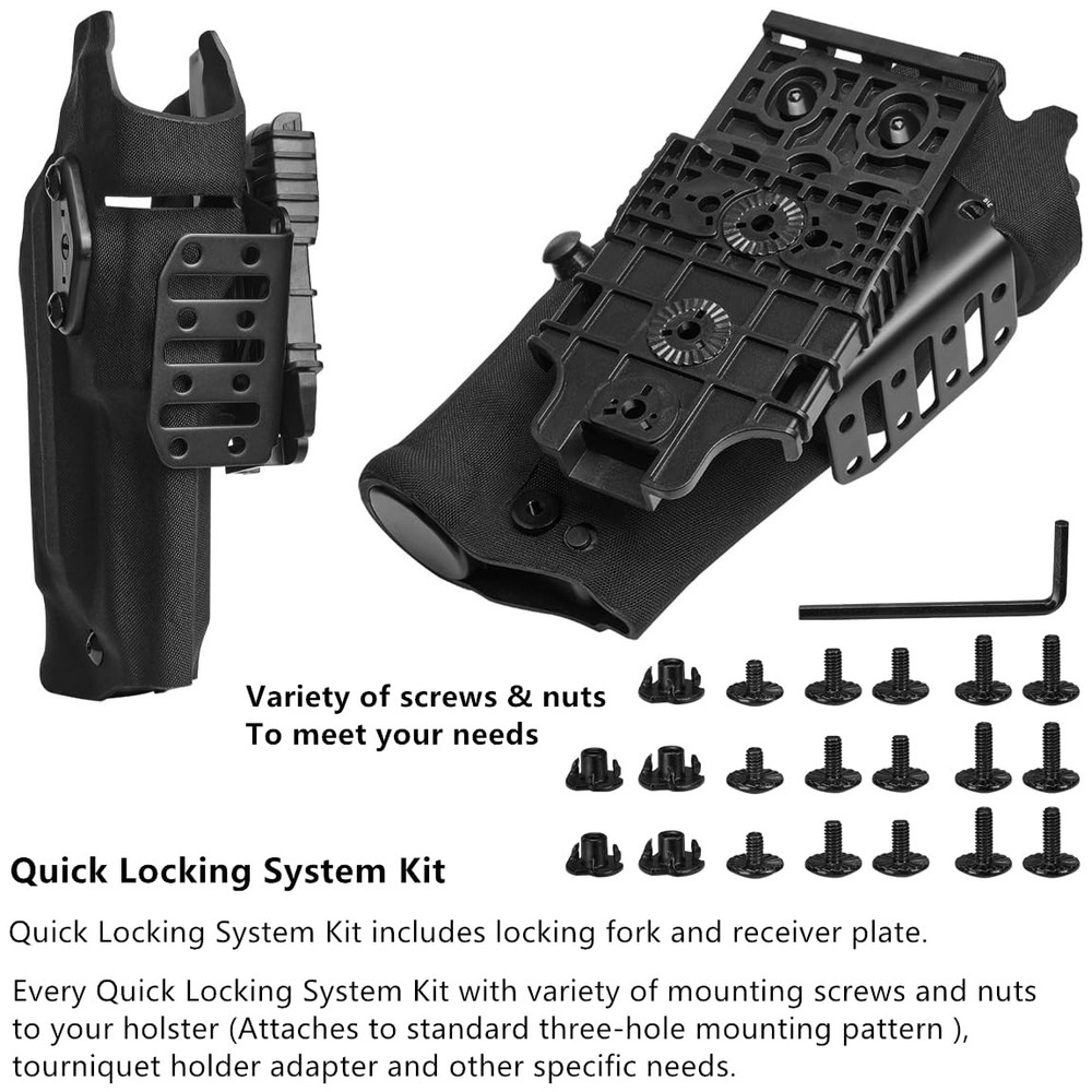 3 Packs QLS Kit | Quick Locking System with Fork and Black