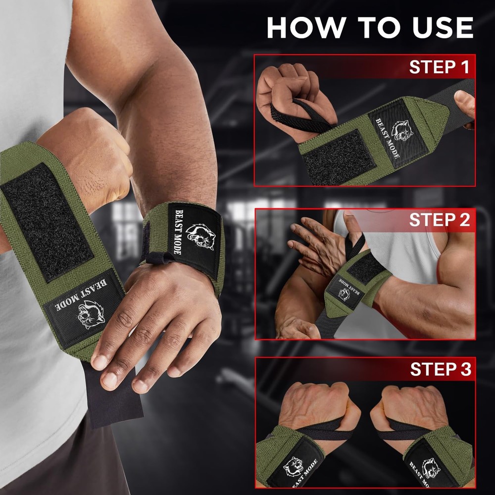 Weightlifting Wrist Wraps with Thumb Loop 18 Inch HeavyDuty Support