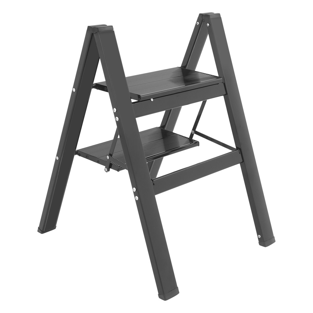 Foldable 2-Step Ladder - Portable, Heavy-Duty, Anti-Slip Design