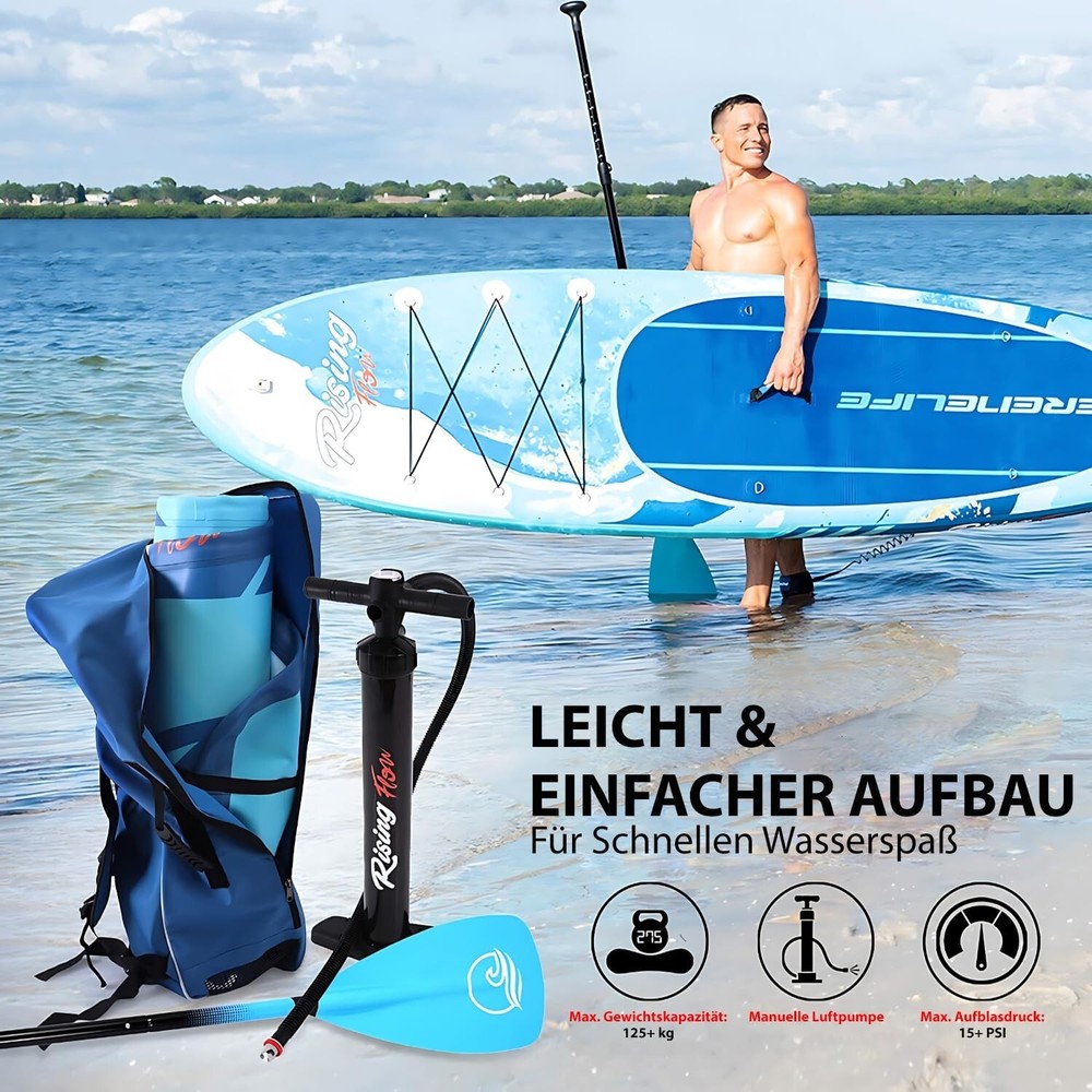 SereneLife Stand Up Paddle Board Light Blue