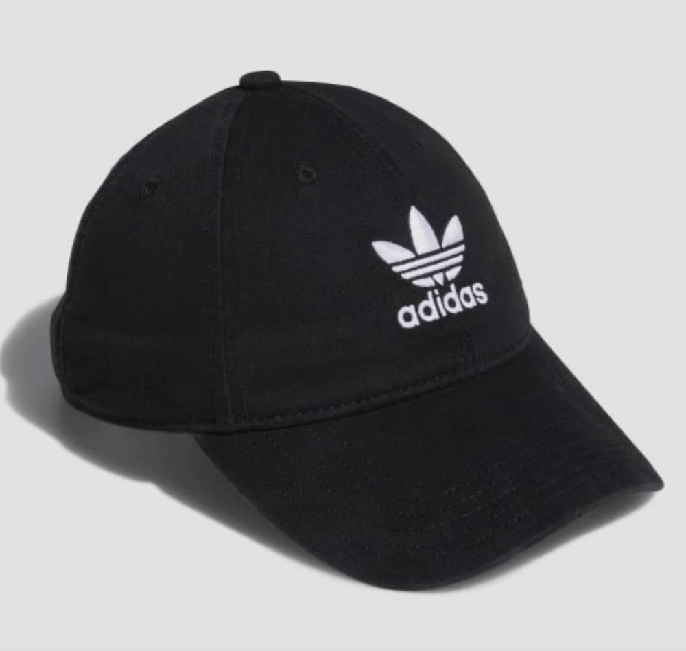 adidas Men’s Black Relaxed Strapback Cap BH7137