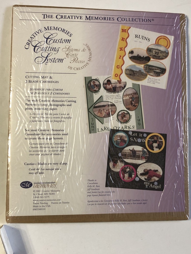 Creative Memories Lot Cutting System Mat Circle Oval Patterns 2 Blade Carts