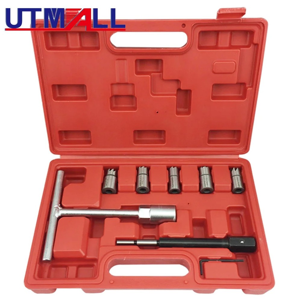 7PC 17PC Diesel Injector Seat Cutter Cleaner Tool Set Carbon Remover