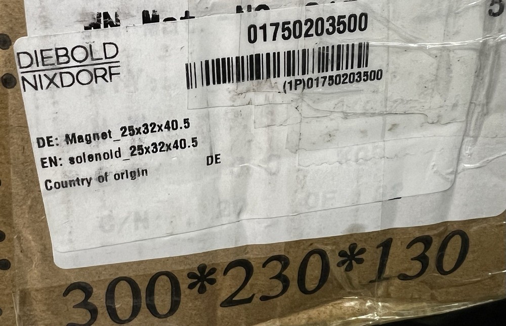 01750203500 ALIGNMENT UNIT SOLENOID