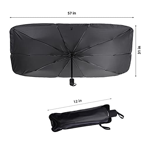 Foldable Car Windshield Umbrellas, Sun Shade Umbrella for Front Windows, Large