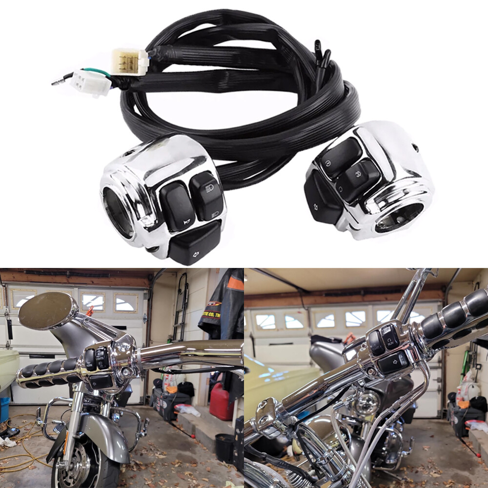 1" Handlebar Control Switch For Harley Davidson Road King Glide Softail Dyna