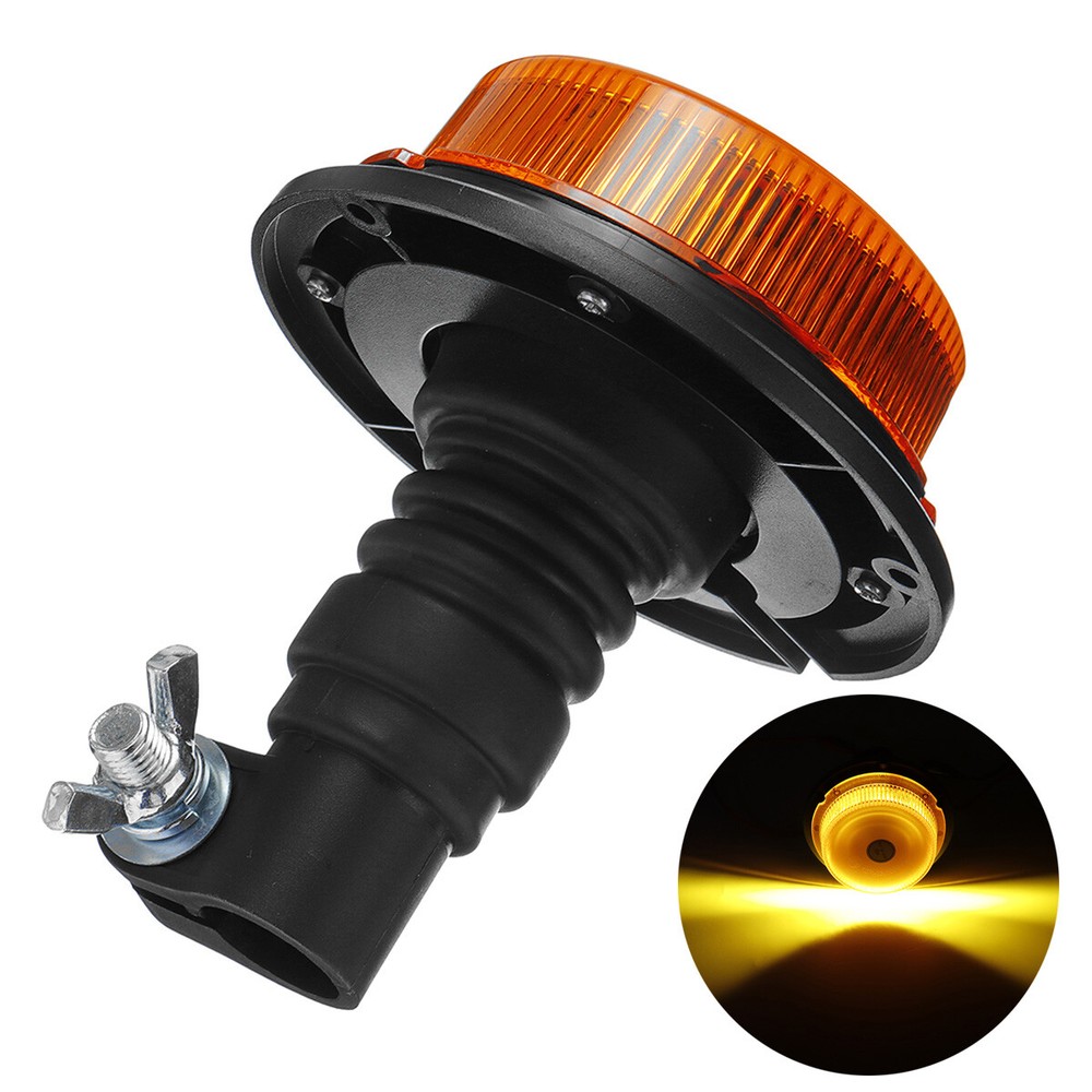 Flashing Lamp Beacon Flexble Din Pole Mount Tractor Warning Light 12-24V LED