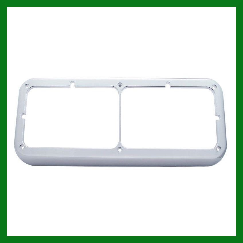Headlight Bezel without Visor Dual Light Peterbilt Freightliner Kenworth -1 Set