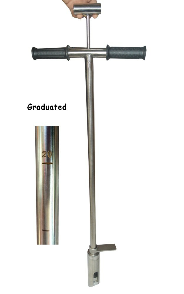 TECHTONGDA 1.5" 304 Grade Steel Soil Sampler Probe with Sample Ejector