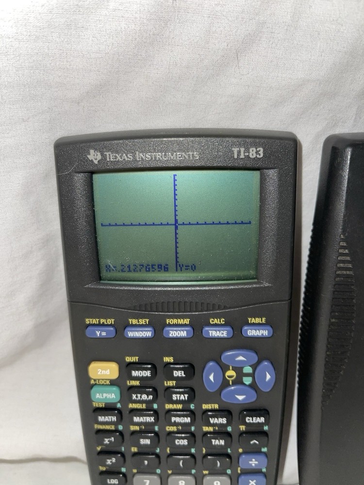 Texas Instruments TI-83 Graphing Calculator W/Covers Tested!