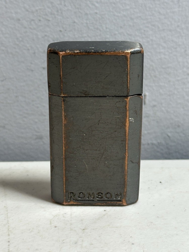 RONSON Jet Lite Butane Lighter SMOKE GREY Tested Works