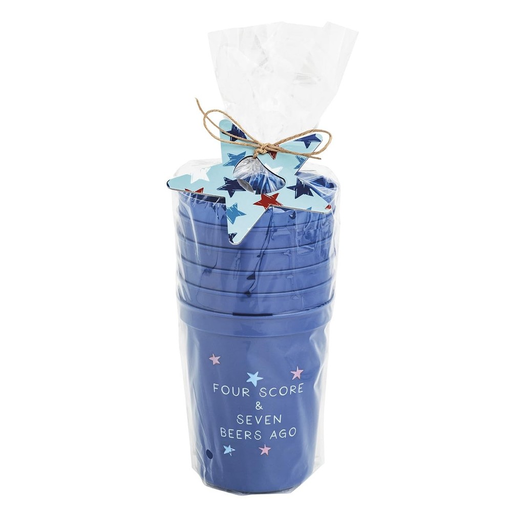 Mud Pie Navy Americana Party Cup Set