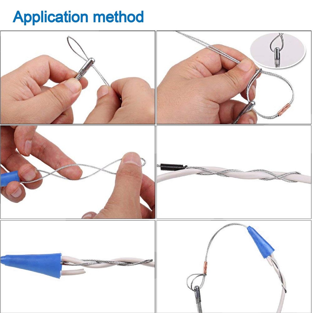 66 FT Fish Tape Wire Puller Through Wall Electrical Pull Push Kit Tool