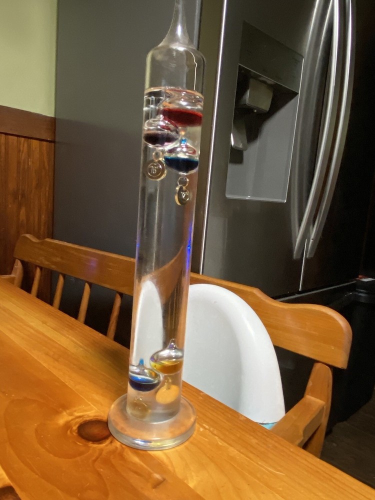 galileo glass thermometer