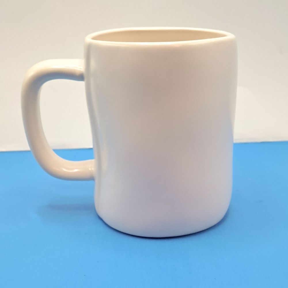 Rae Dunn BETTER HALF Ceramic Coffee Mug Modern Farmhouse Kitchen Decor White