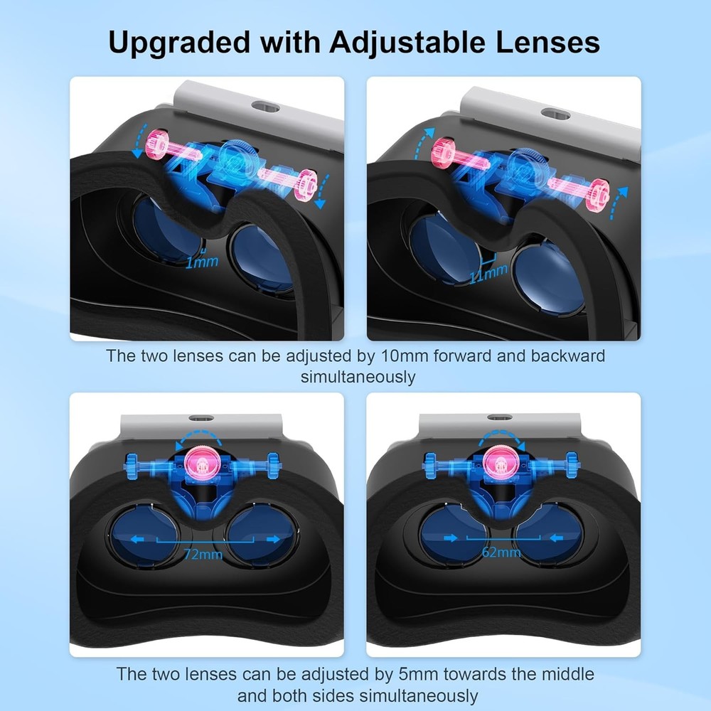 VR Headset for Nintendo Switch & Switch OLED Labo VR Kit 3D Goggles HD Lenses