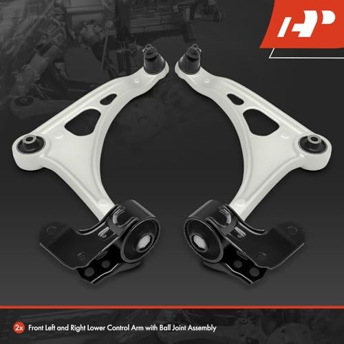 2 x Front Lower Control Arm, with Ball Joint & Front Left and Right Wheels