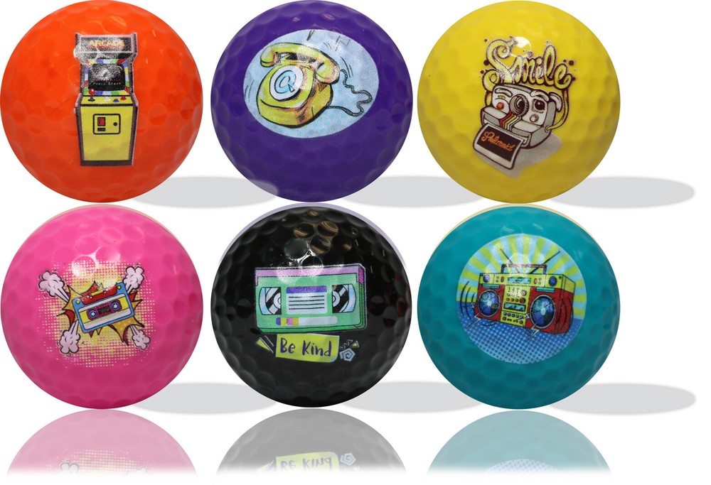 Retro Golf Balls 6 Pack - Great Gift Idea