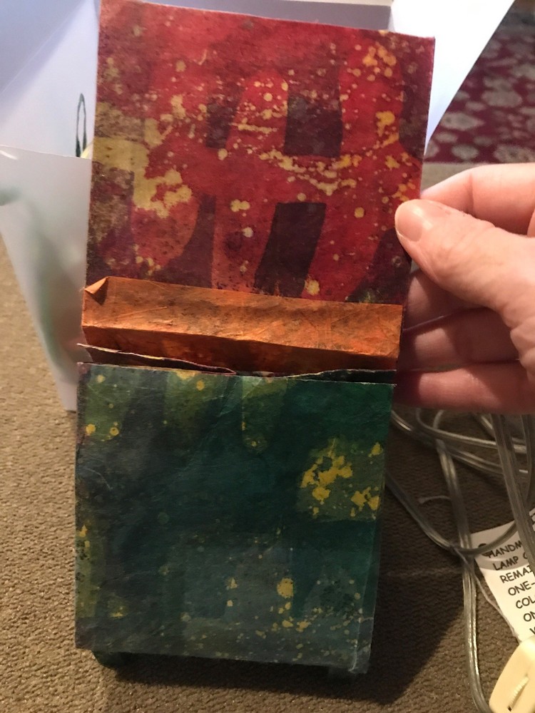 Claudia Lee Studio Handmade Little Lights Box Triangle Light Up Batiked (SB)