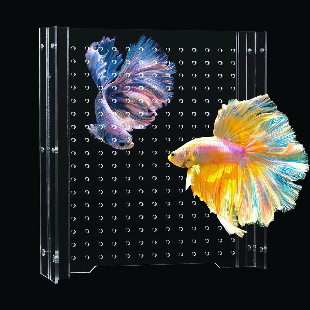75/125G Acrylic Fish Tank Divider Adjustable Clear Panel with Suction Cups