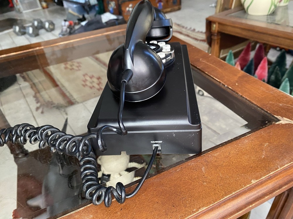 Crosley Wall Phone with Push Button Technology - Black 1950’s Replica