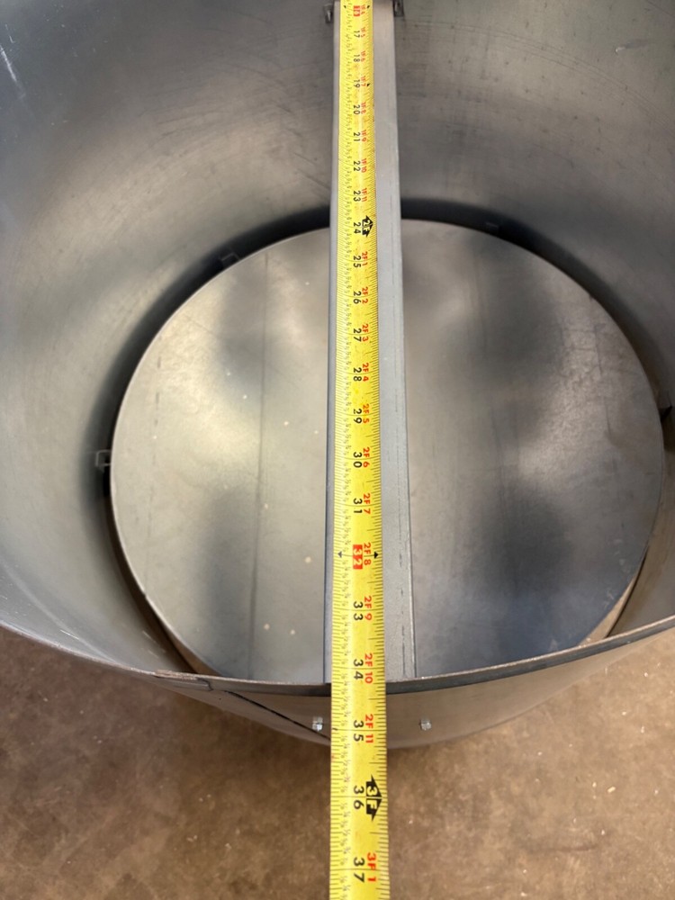 34" galvanized paint booth ductwork