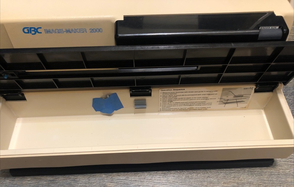 GBC Image Maker 2000 Binding Machine Punch Paper Control Arm Business