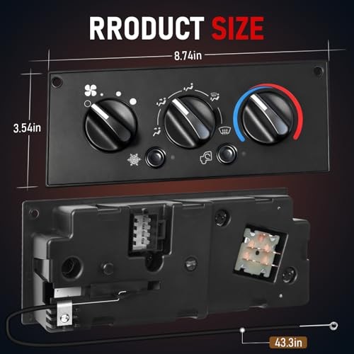 Front Climate Control Module 599-5511 Heavy Duty AC Control Panel Compatible