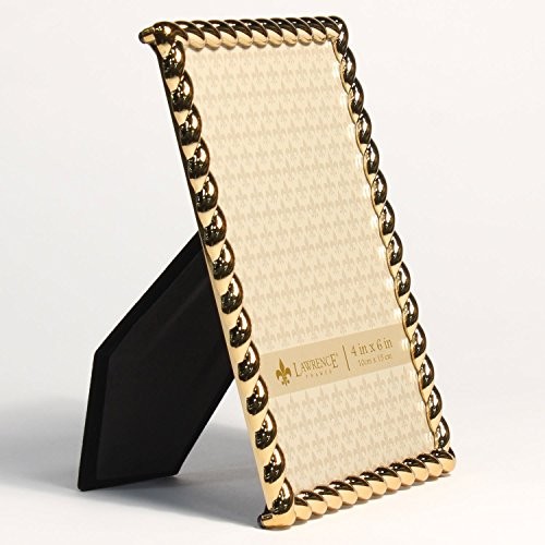 Rope Design Metal Frame 4x6 Gold