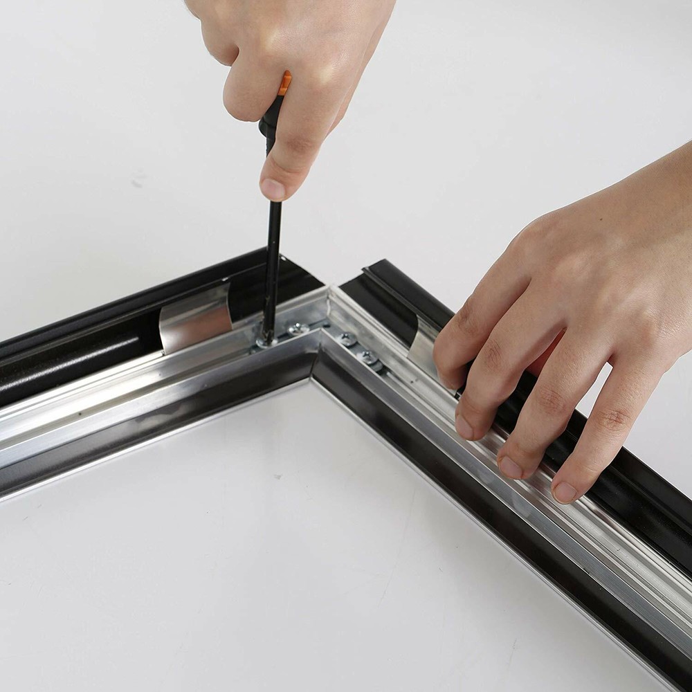 Portable Snap Poster Frame 1.25" Aluminum Front Loading Wall Mount 30x40 Black