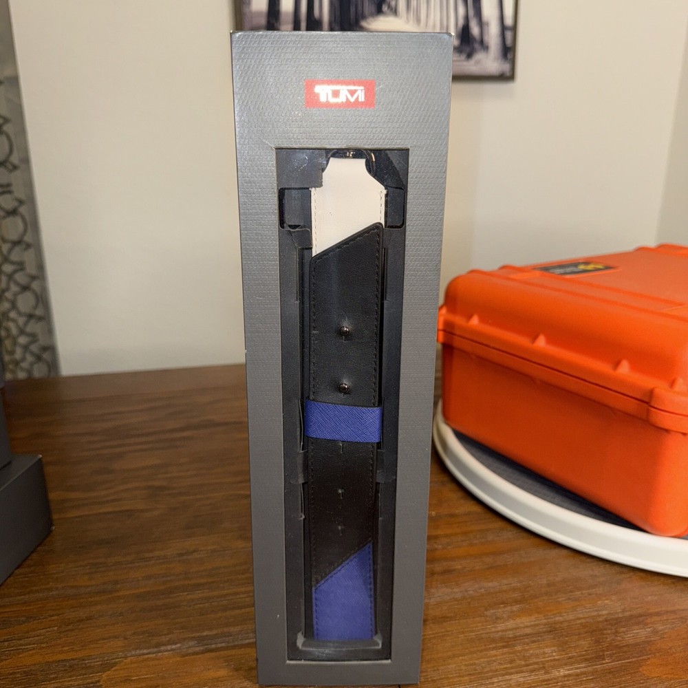 TUMI Accents - Custom Shoulder Strap Black Blue White * QUICK SHIP *