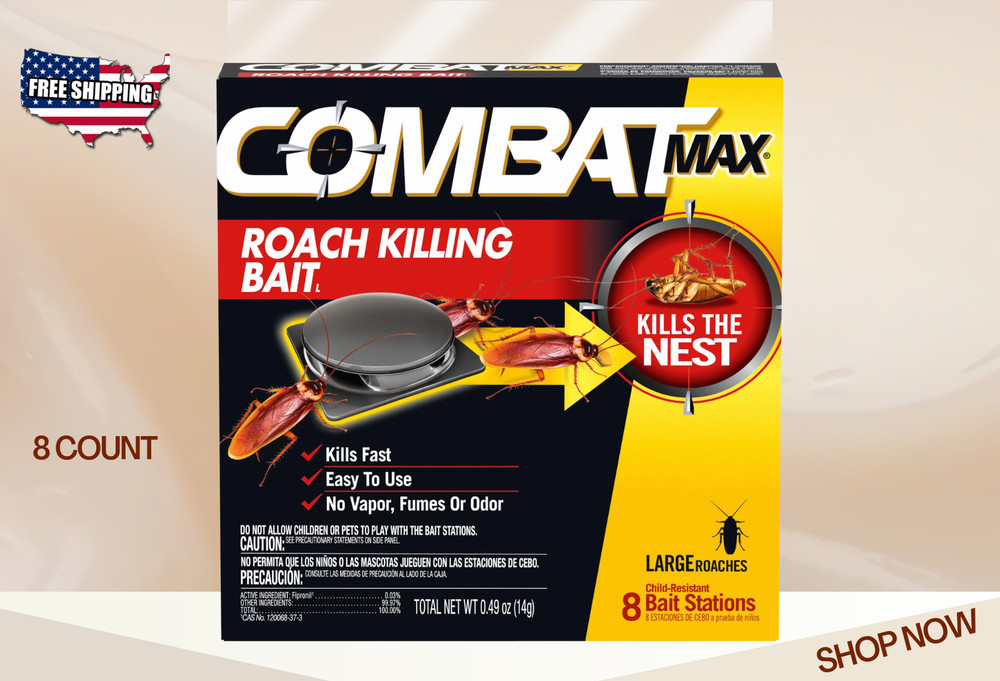 Combat Max Large Roach Killing Bait, 8 count - (Pack of 1)