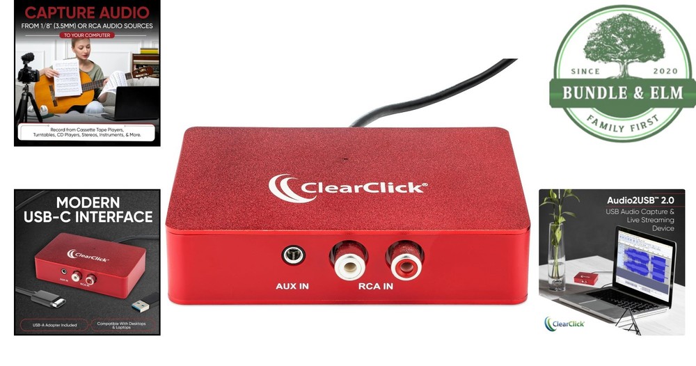 Multi-Platform USB Audio Capture with Included Editing Software and Instructions