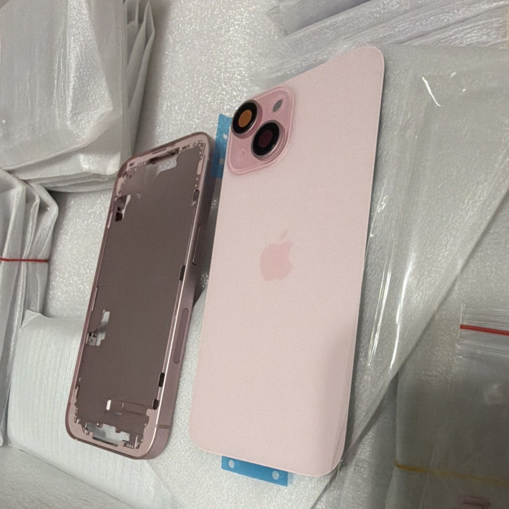 Apple iPhone 15 Pink Housing Frame Back Cover Replacement