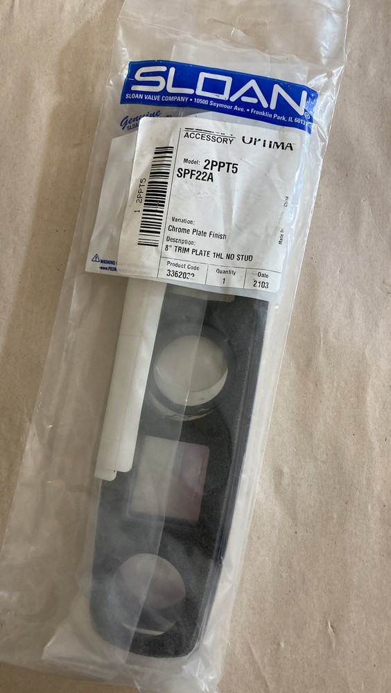Sloan SFP-22-A Trim Plate 8" (Single Hole)