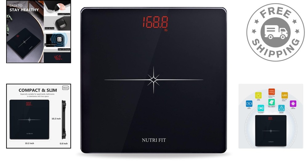 Durable 330 lb Capacity Digital Scale with High Precision & Large LED Display