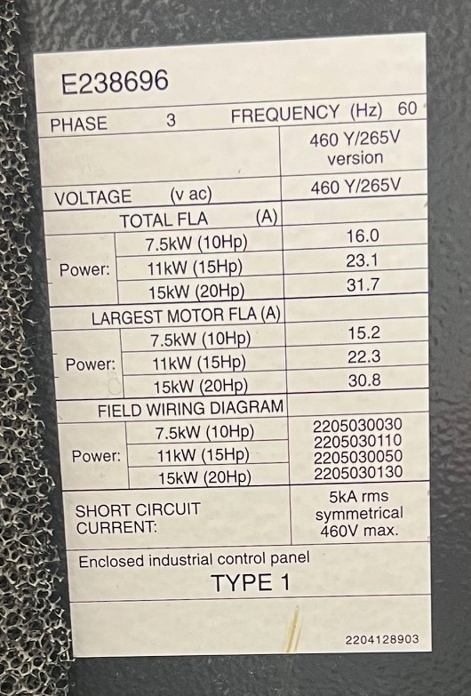 CPVSd 20 Variable Speed 20hp Air Compressor Chicago Pneumatic