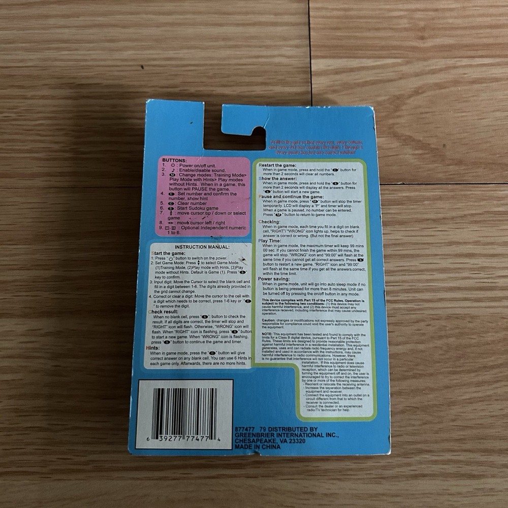NEW Electronic Mini Sudoku Fun & Challenging Toy