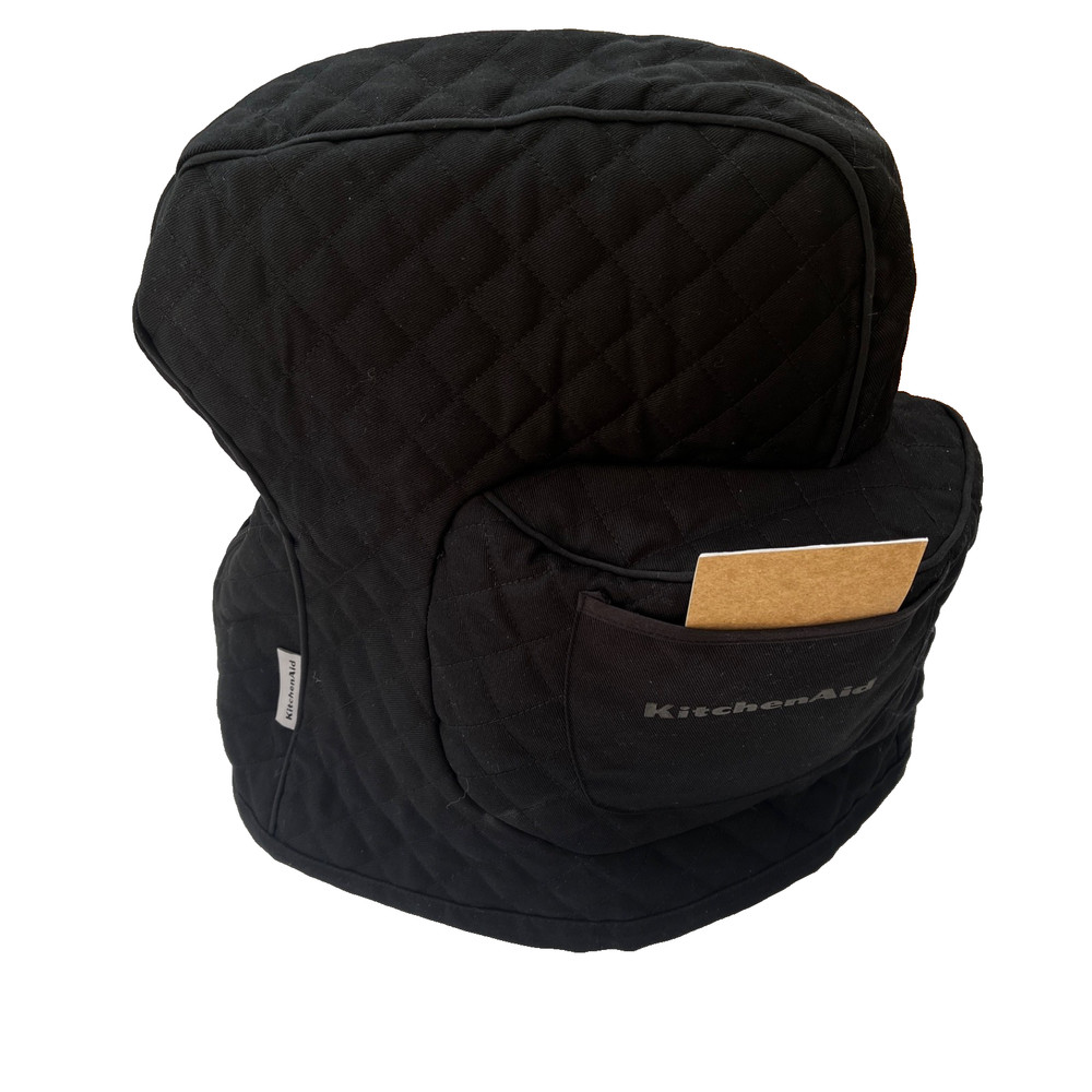 KitchenAid Fitted Mixer Cover Zipper Black Cotton/Polyester