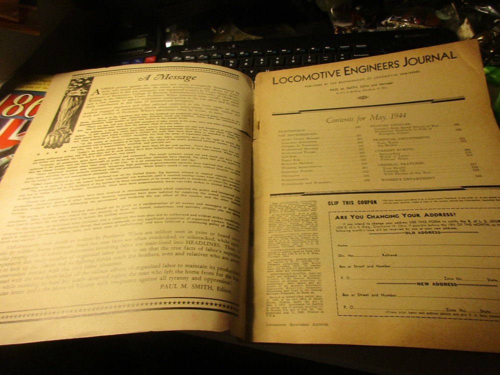 May 1944 Locomotive Engineer's Journal