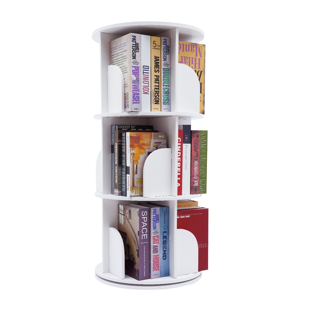 12-Compartments Stackable Shelf Bookshelf Organizer Holder Books Storage Stand