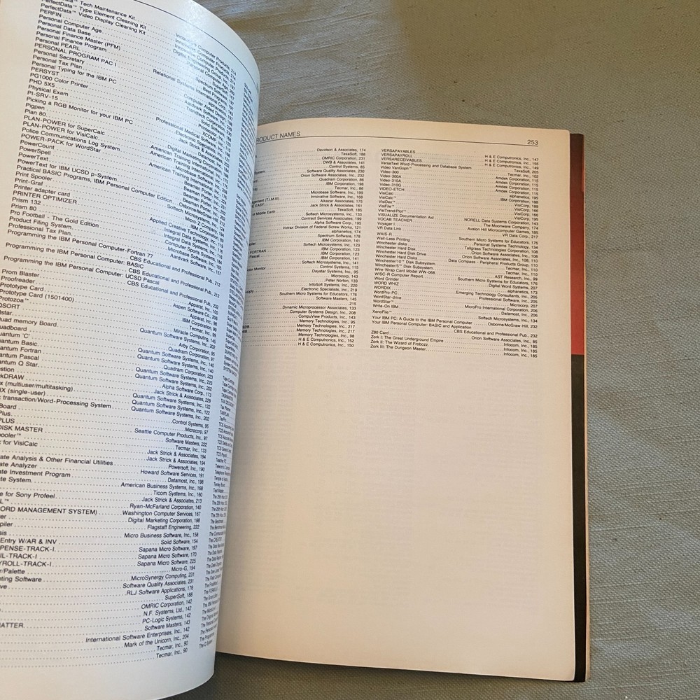 IBM PC Expansion Software Guide QUE BOOK Vintage Computer PC 1982 Ads Vendors