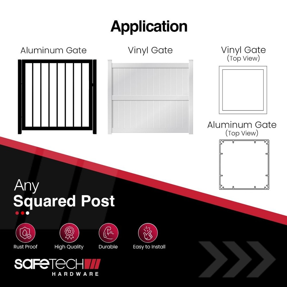 Self Closing Gate Hinges | Self-Aligning Spring Hinges | Fixed Tension | Pool...