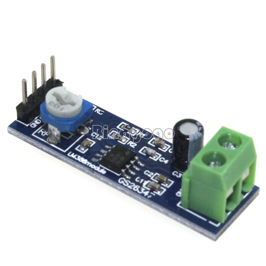 5PCS 5-12V LM386 200Times Audio Amplifier Module Input 10K Adjustable Resistance