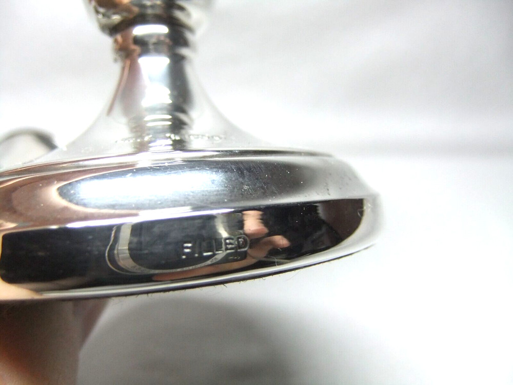 Pair Solid Sterling 925 Silver Dwarf Candlesticks Lawrence R Watson B'ham 1981