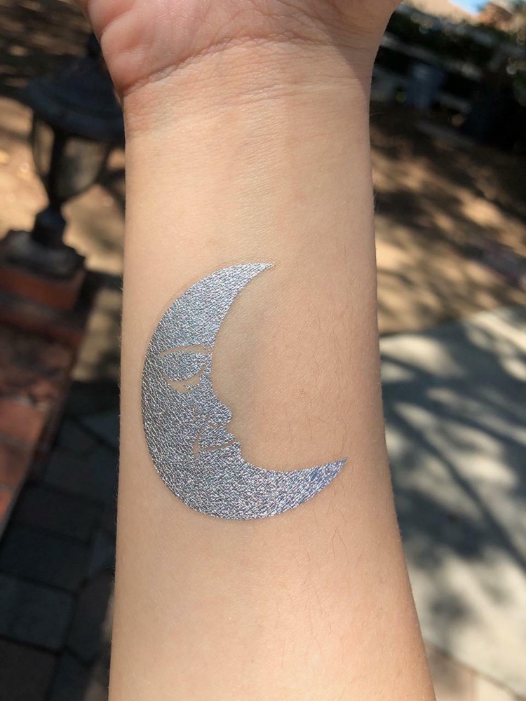 Witchy Celestial Silver Temporary Tattoos (10-Pack) | Witch-Inspired