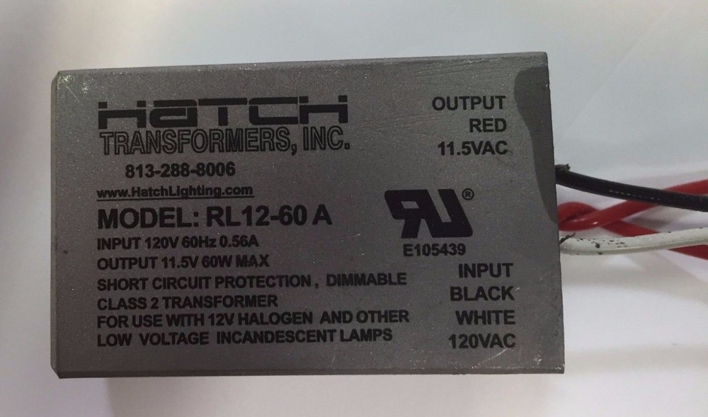 Hatch 10PC 60W Electronic Transformer 120V 12V RL12-60 A