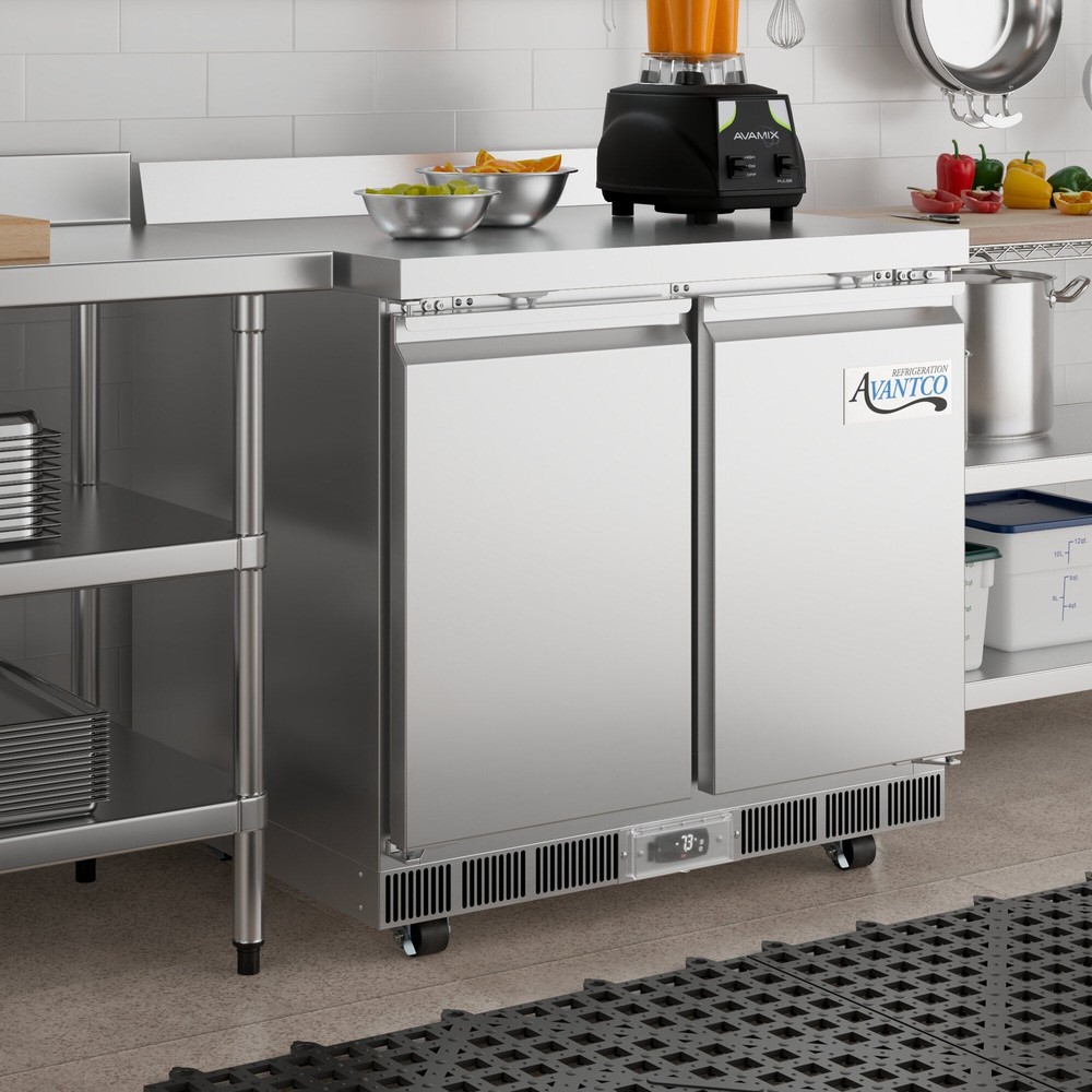 36" Front Breathing Worktop Refrigerator with 3 1/2" Backsplash