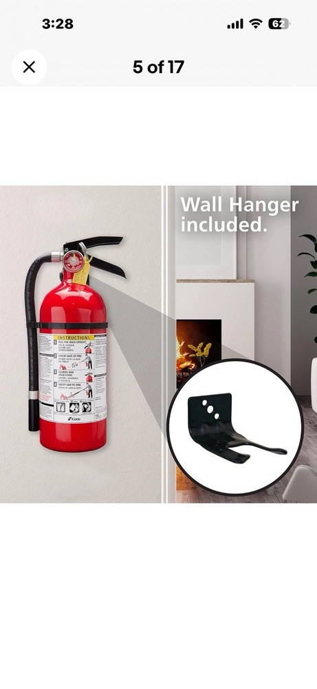 Kidde Pro 210 Fire Extinguisher - Rechargeable, Multi-Purpose Home & Office